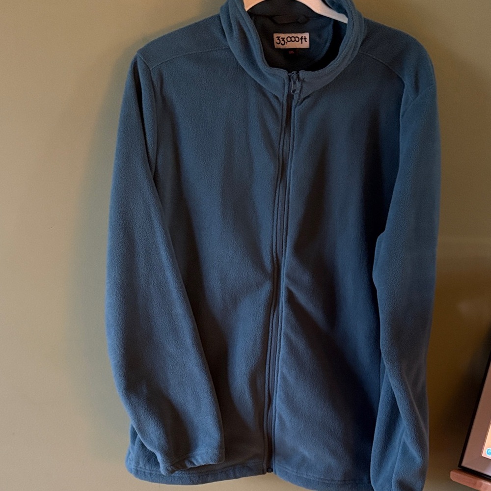 KWOT Women’s Cozy blue fleece  zip up jacket.